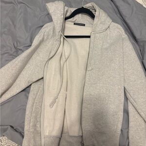 Gray Zip-Up Hoodie